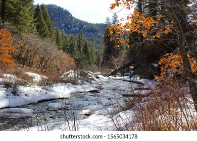 Winter Snow On The Jemez River