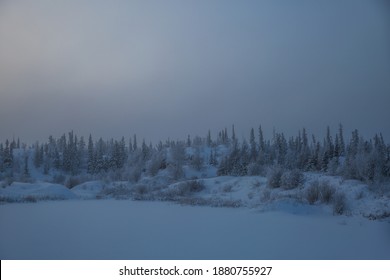 Winter Snow Of Yellowknife Canada