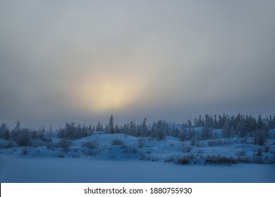 Winter Snow Of Yellowknife Canada