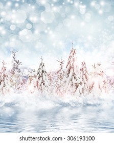 Winter. Snowfall.