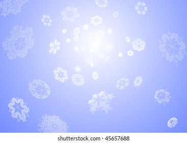 Winter  snowflake background