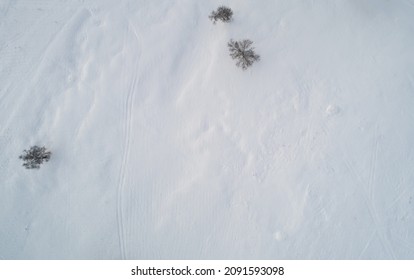 Winter snowy landscape aerial top view. Forst weather theme - Powered by Shutterstock