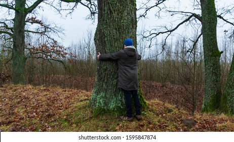 Winter Solstice. Worship Of Pagan Gods And Trees. Ancient Pagan Temple.