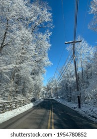 Winter Spring Roads With Snow On Them