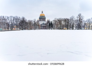 Winter St. Petersburg, View Of St. Isaac's Cathedral