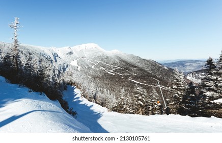 Winter At Stowe Mountain, In Stowe, Vermont