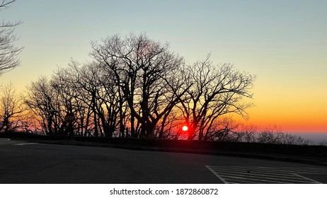 Winter Sunrise In Shenandoah National Park