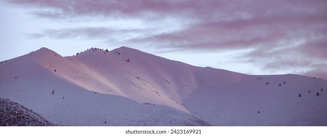 Winter sunrise in Sun Valley, Idaho