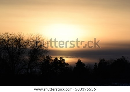Winter Sunset Light