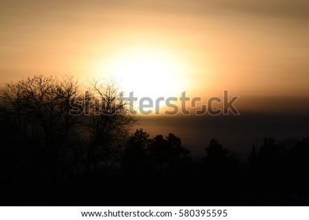 Winter Sunset Light