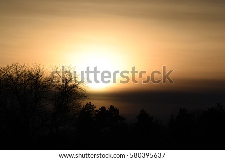 Winter Sunset Light