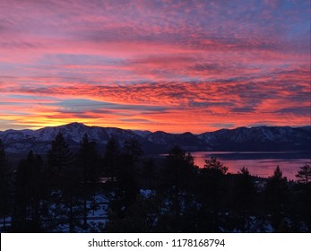 Winter Sunset In South Lake Tahoe