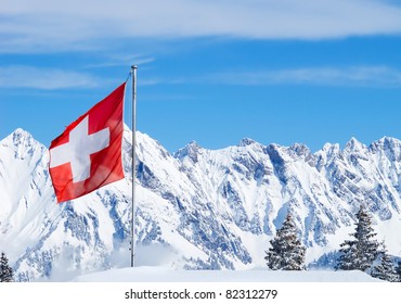 Winter In The Swiss Alps, Switzerland