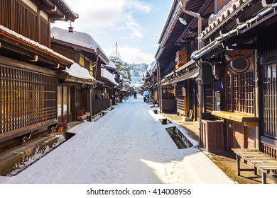 Winter in Takayama ancient city in Japan.