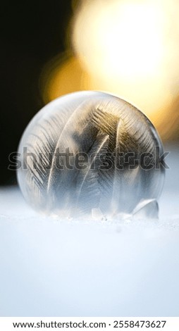 Image, Stock Photo icy times Soap bubble