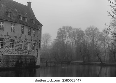 winter time at gemen castle in westphalia