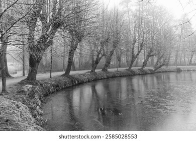 winter time at gemen castle in westphalia
