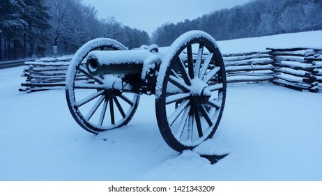 Winter Time Snow At Kennesaw Mountain