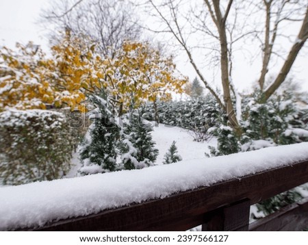 Image, Stock Photo frozen time Snow layer
