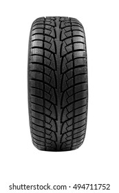 Winter Tires Of A White Background