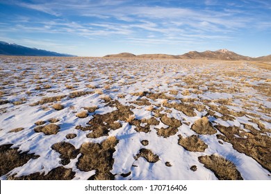 Winter Tundra Desert Landscape Great Basin Area Western USA