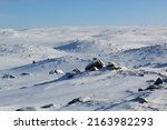 Winter tundra in Iqaluit, Nunavut, Canada