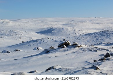 Winter Tundra In Iqaluit, Nunavut, Canada