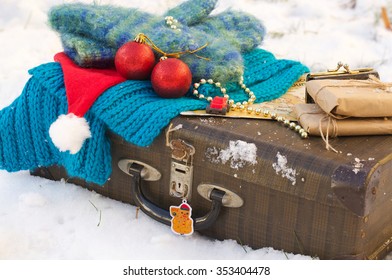 Winter Vacation Suitcase.Travel Tips