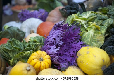 Winter Vegetables In A Wicker Basket Late Autumn In A Vegetable Garden On Market UK