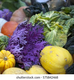 Winter Vegetables In A Wicker Basket Late Autumn In A Vegetable Garden On Market UK