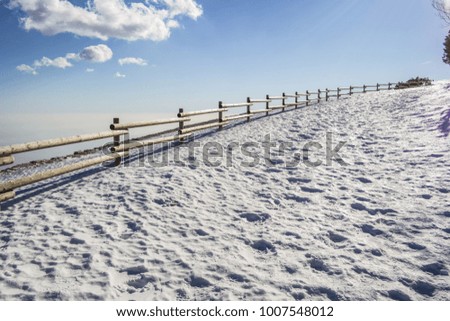 Similar – Image, Stock Photo My garden fence. Landscape