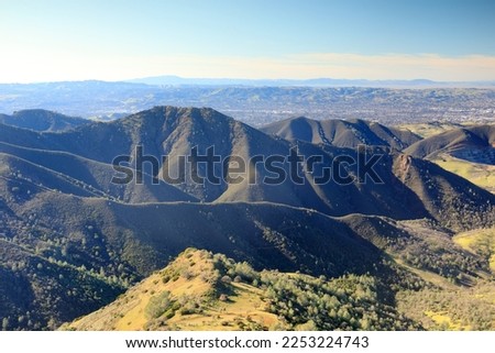 Winter views of Meridian Ridge and Eagle Peak via Mt Olympia at Mt Diablo State Park, California.
