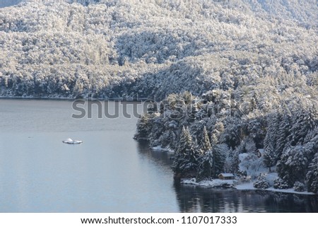 Similar – Winter idyll with view