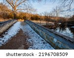 A Winter Walk Across Burnside Bridge, Antietam National Battlefield, Maryland USA, Sharpsburg, Maryland