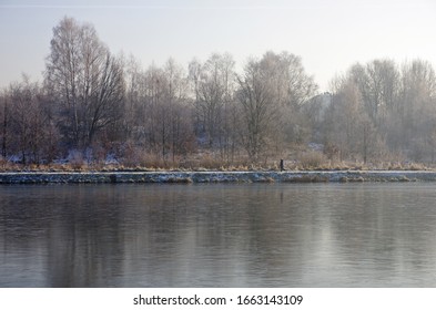 Winter walk at the lake