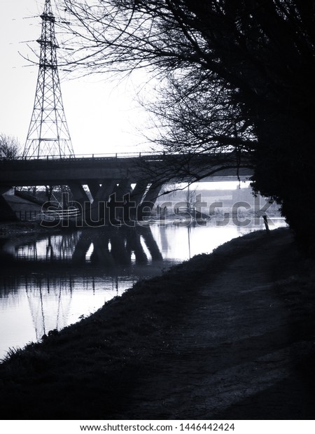 winter walkers snow by a14 road stock photo edit now 1446442424 shutterstock