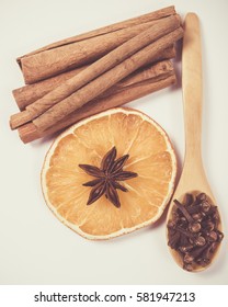 Winter warming spices - cinnamon, star anise, cloves.