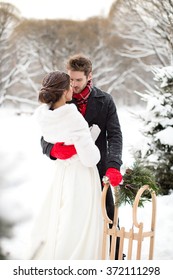 Winter Wedding In Forest