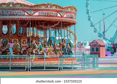 Winter Wonderland In Riyadh Season 20 Oct 2019 Saudi Arabia - General Authority For Entertainment - Carousel Colorful Britanis