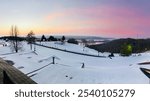 Winter Wonderland: Snow-Covered Ski Hill in Galena, Illinois