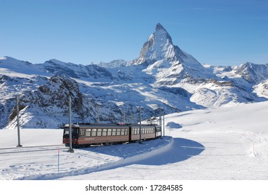 Winter Zermatt With Matterhorn In The Background