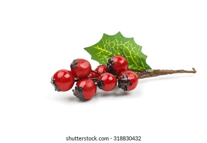  Winterberry Christmas Branch With Red Holly Berries