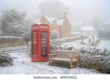 Wintertime at Snowshill, Cotswolds, Gloucestershire, England.