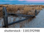 Wintertime view of the Beach in Sea Girt, New Jersey.