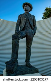 Winton, Queensland, Australia - 2015: Statue Of AB 'Banjo' Paterson, The Australian Bush Poet And Author Most Famous For His Poem And Song Waltzing Matilda, First Performed In This Town. 