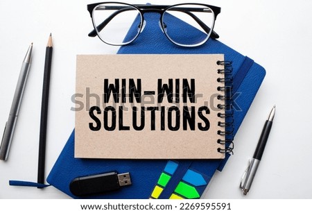 win-win solution - negotiation or conflict resolution concept - isolated words in vintage wood type.