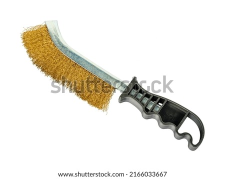 Wire brush tool isolated on white background