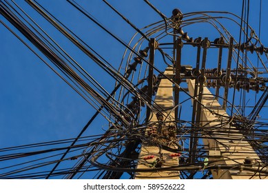 Wire Cable Clutter Potential Danger Mess Stock Photo 589526222 ...