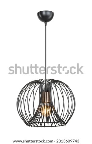wire case geometric design pendant, chandelier