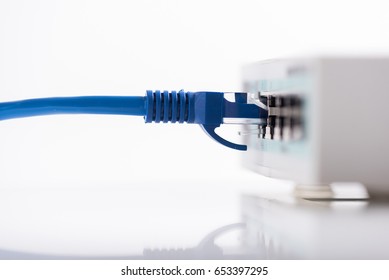 Wire Is Connected To Internet Router
